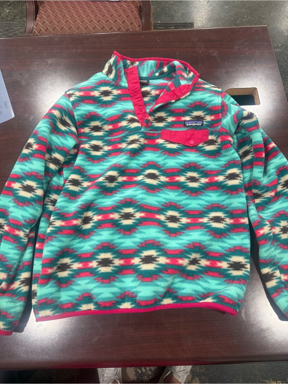 Patagonia Synchilla Aztec Snap Pullover women’s small. Good used condition.